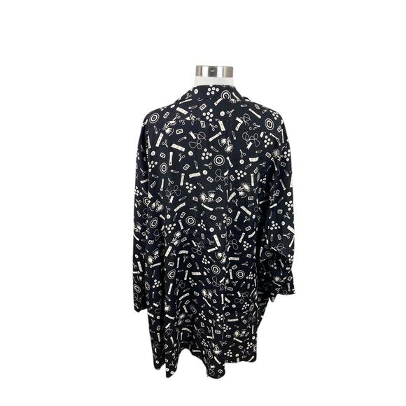 Carole Tompkins the Big Shirt Black Sewing Seamstress Craft Novelty Print 2 2X - Picture 4 of 5